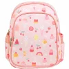 A Little Lovely Company Backpack, Insulated Front Pocket - Pink with Ice Cream Cones