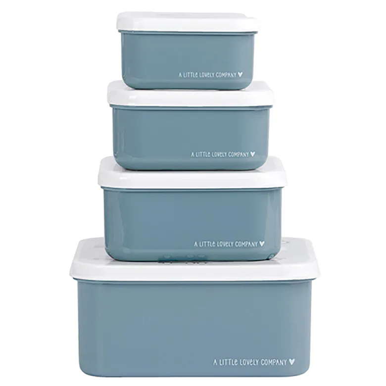A Little Lovely Company Lunchbox Set, 4 Pieces - Vehicles