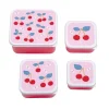 A Little Lovely Company Lunchbox Set, 4 Pieces - Cherry