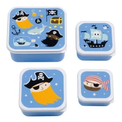 A Little Lovely Company Lunchbox Set, 4-Pack – Pirates