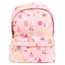 A Little Lovely Company Small Backpack – Pink with Ice Cream Cones