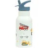 "A Little Lovely Company Stainless Steel Water Bottle, Vehicles"