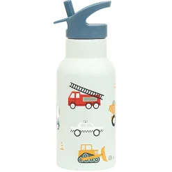 "A Little Lovely Company Stainless Steel Water Bottle, Vehicles"