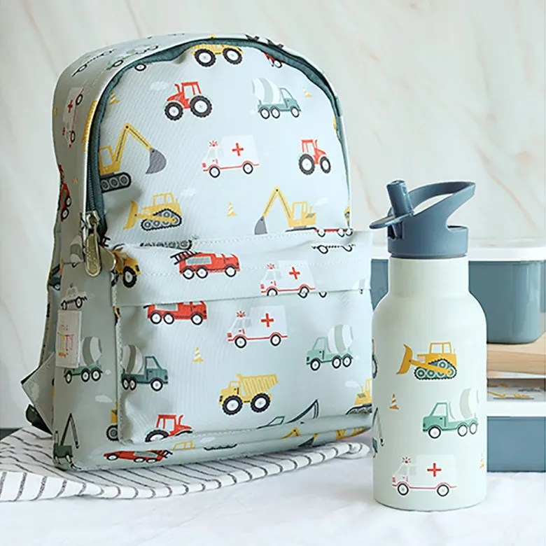 "A Little Lovely Company Stainless Steel Water Bottle, Vehicles"