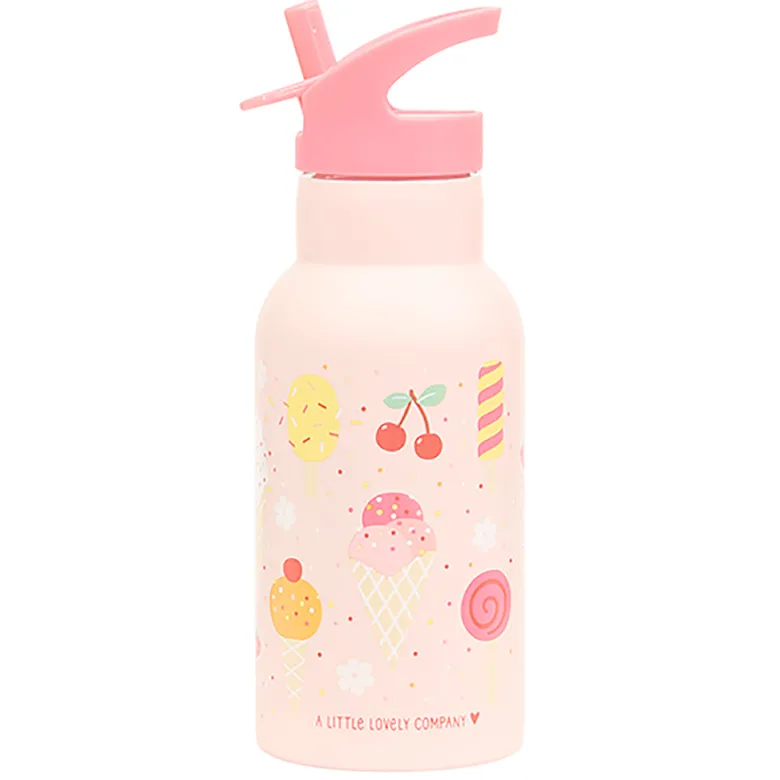 A Little Lovely Company Stainless Steel Drinking Bottle, Ice Cream Cones