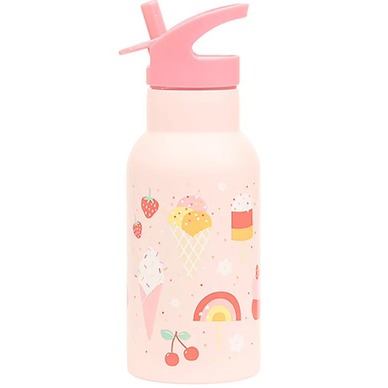 A Little Lovely Company Stainless Steel Drinking Bottle, Ice Cream Cones