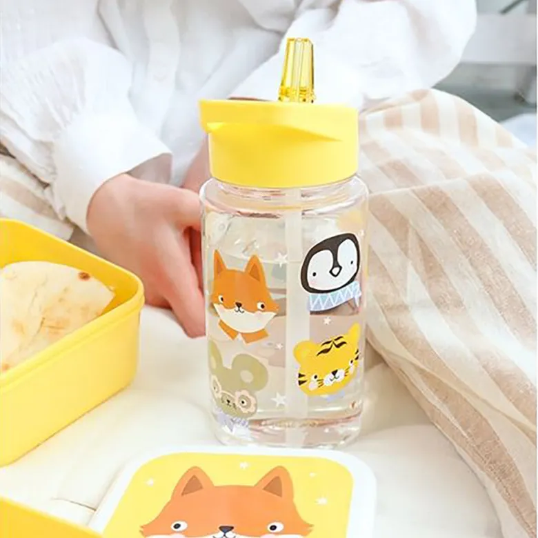 A Little Lovely Company Water Bottle, Animal Friends