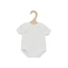Así dukketøj til Leo og Leonora babydukke, str. 46 cm - Hvid kortærmet bodystocking
