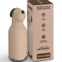 Asobu Bestie Animal Thermal Water Bottle, 460 ml - Brown Dog