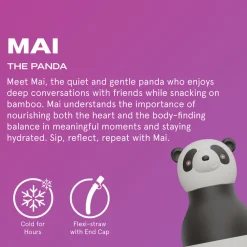 Asobu Bestie Animal Thermal Drinking Bottle, 460 ml - Panda