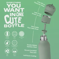 Asobu Bestie Animal Thermo Drink Bottle, 460 ml - Dinosaur