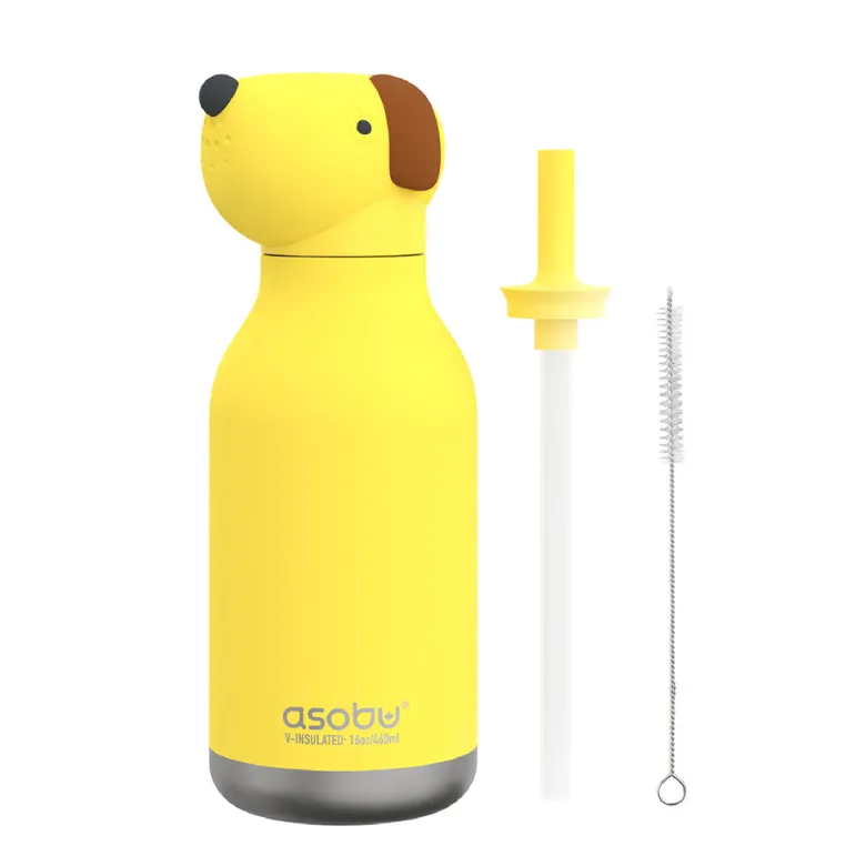 Asobu Bestie Animal Thermal Drinking Bottle, 460 ml - Dog