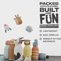 Asobu Bestie Animal Thermal Drinking Bottle, 460 ml - Dog
