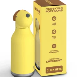 Asobu Bestie Animal Thermal Drinking Bottle, 460 ml - Dog