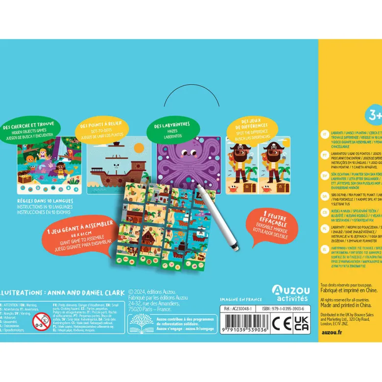 Auzou Activity Cards, 20 Tasks - Pirates