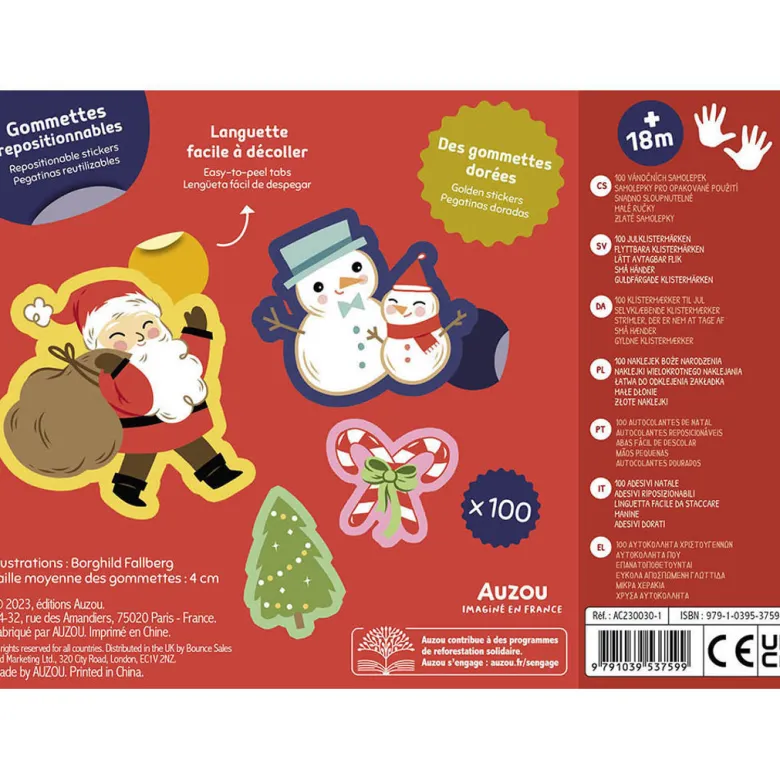 Auzou My First Stickers, Christmas - From 18 months