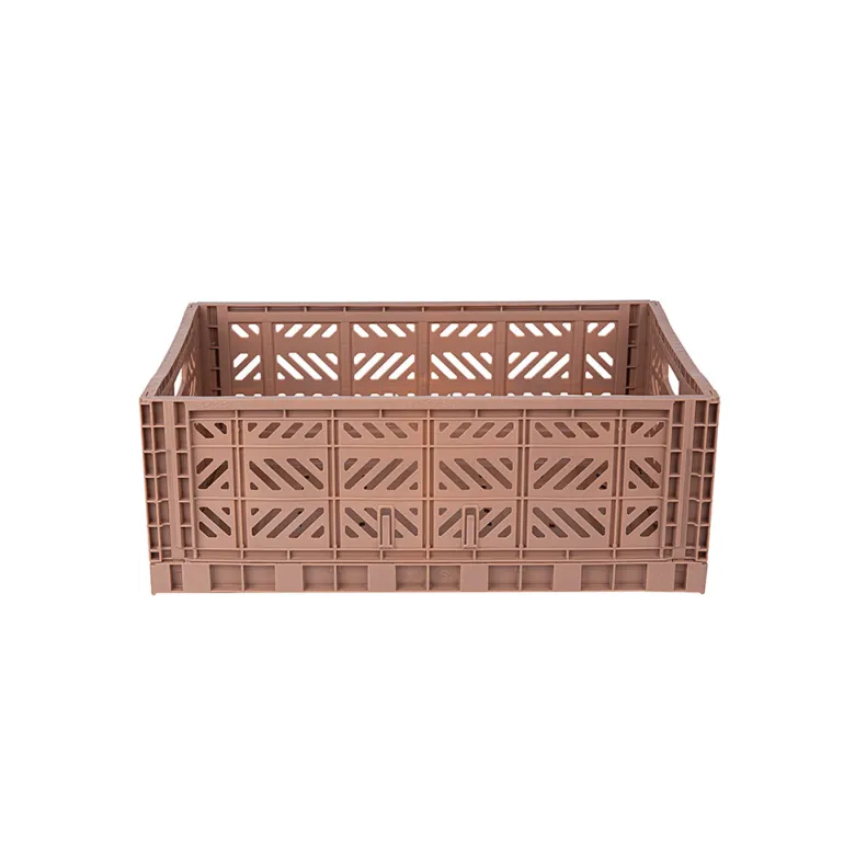 Aykasa Maxi Folding Crate, Warm Taupe