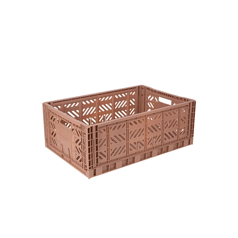 Aykasa Maxi Folding Crate, Warm Taupe