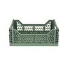 Aykasa Midi Foldable Crate, Almond Green