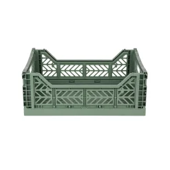Aykasa Midi Foldable Crate, Almond Green