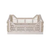 Aykasa Midi Foldable Crate, Coconut Milk