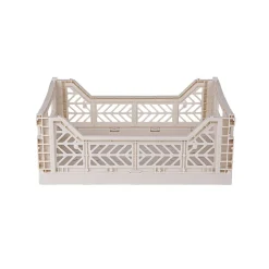 Aykasa Midi Foldable Crate, Coconut Milk