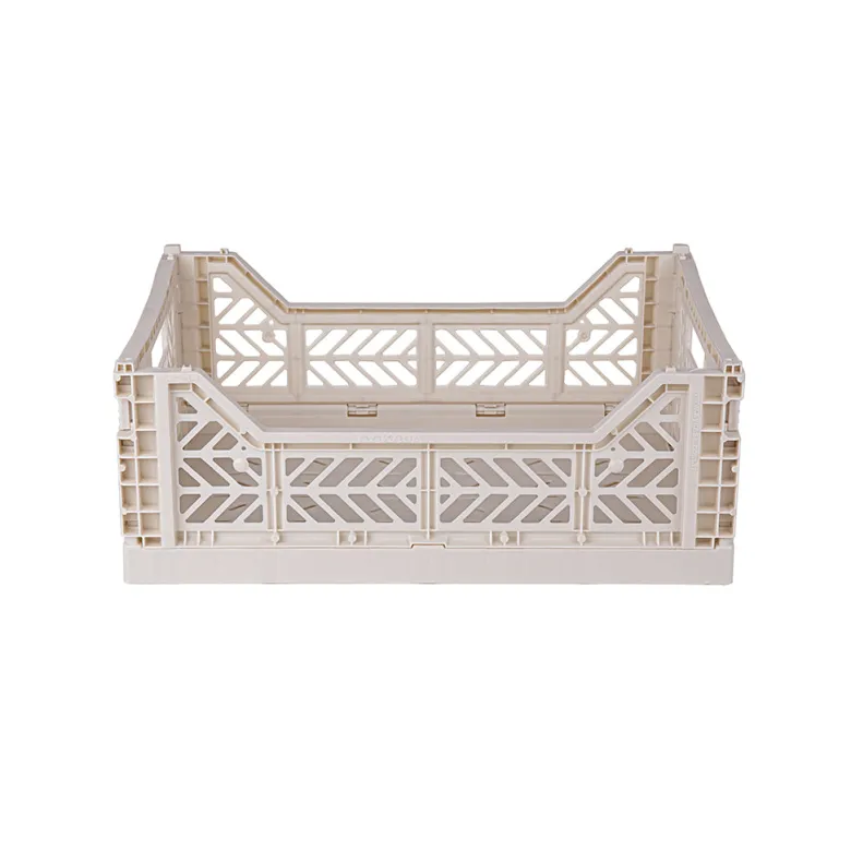 Aykasa Midi Foldable Crate, Coconut Milk