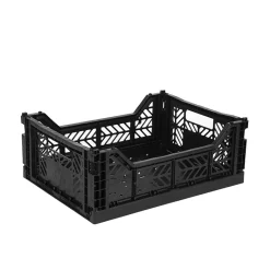 Aykasa Midi Folding Crate, Black