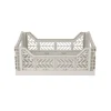 Aykasa Midi Folding Crate, Light Grey