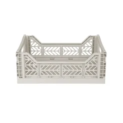Aykasa Midi Folding Crate, Light Grey
