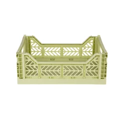 Aykasa Midi Folding Crate, Lime Cream