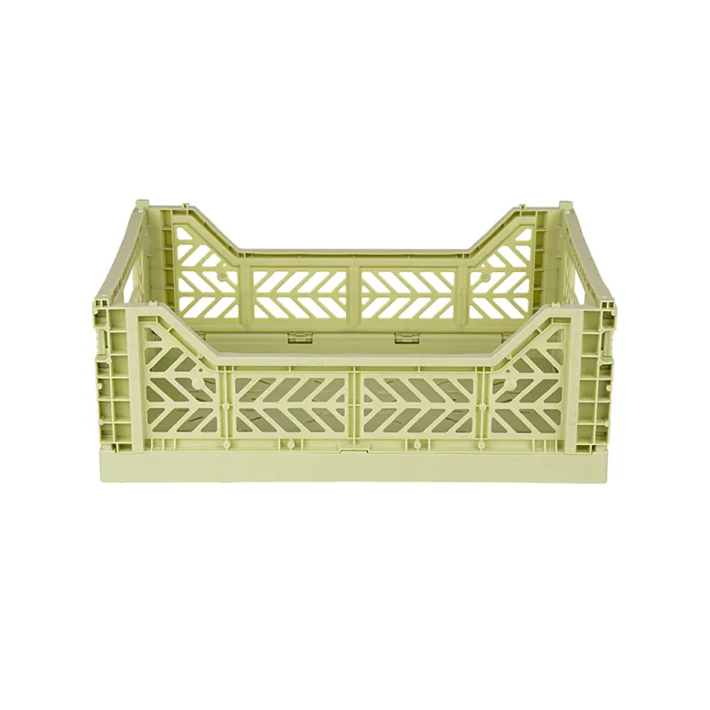 Aykasa Midi Folding Crate, Lime Cream