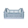 Aykasa Midi Folding Crate, Pale Blue