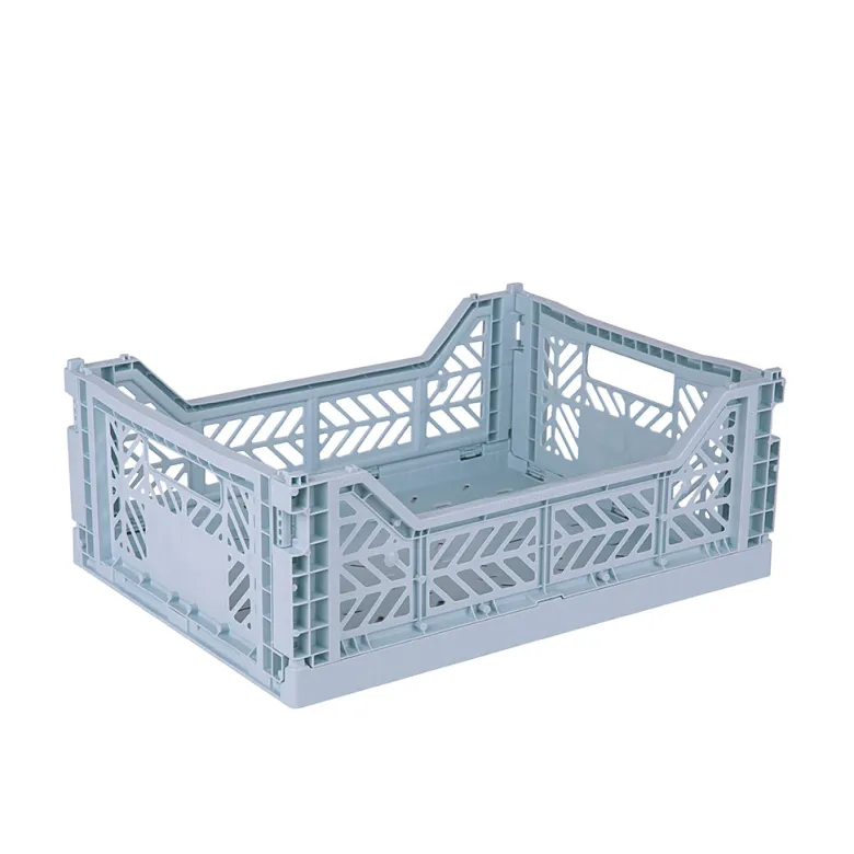 Aykasa Midi Folding Crate, Pale Blue