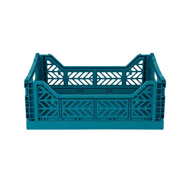 Aykasa Midi Folding Crate, Peacock Green