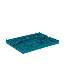 Aykasa Midi Folding Crate, Peacock Green