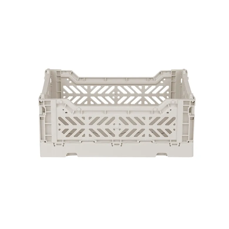 Aykasa Mini Folding Crate, Light Grey