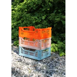 Aykasa Mini Folding Crate, Light Grey