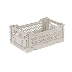 Aykasa Mini Folding Crate, Light Grey