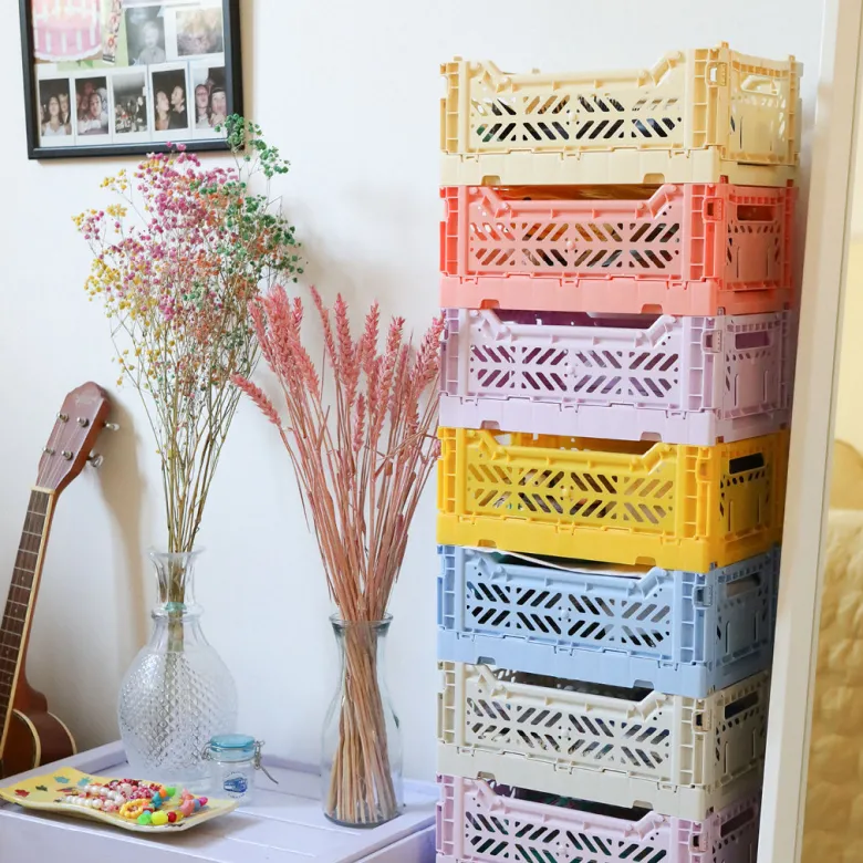Aykasa Mini Folding Crate, Strawberry Milk