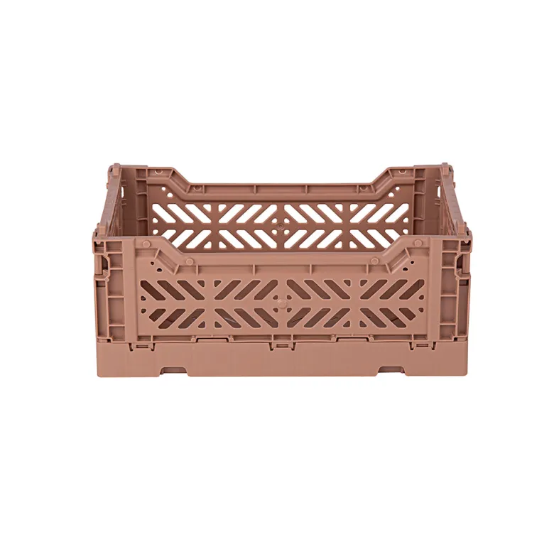 Aykasa Mini Folding Crate, Warm Taupe