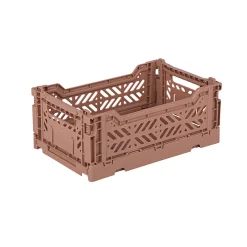 Aykasa Mini Folding Crate, Warm Taupe