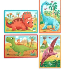 B Toys Puzzle, 4-in-1 - Dino