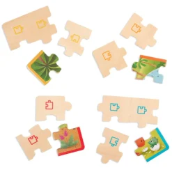 B Toys Puzzle, 4-in-1 - Dino