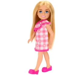 Barbie Chelsea dukke, Blondt hår og ternet kjole