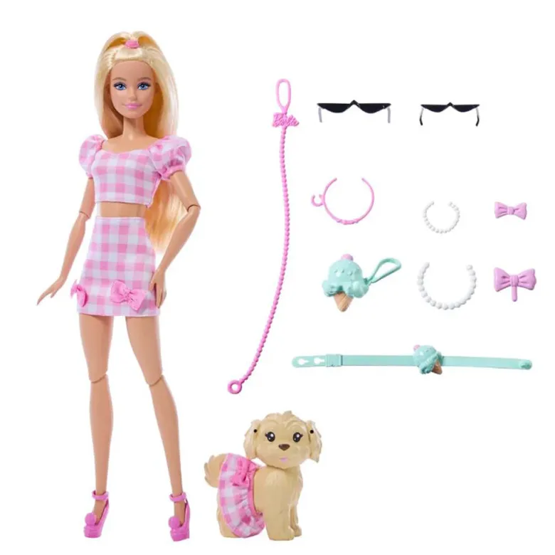 Barbie dukke og hund, Barbie Twinning Looks Blonde Bows