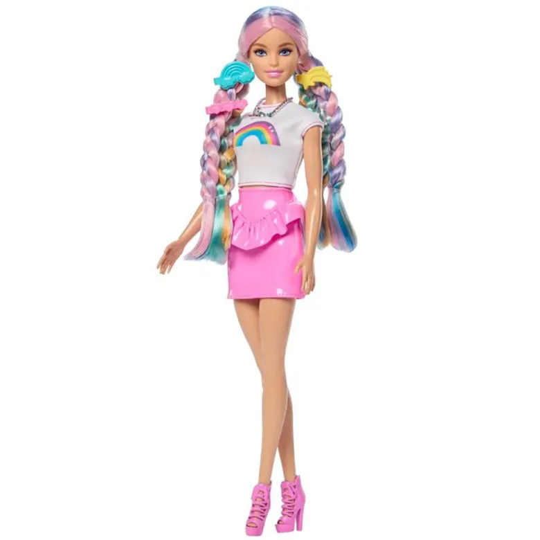 Barbie Rainbow Sparkle Hair dukke