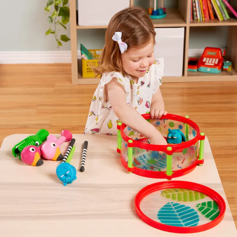 Battat Drum Set with 4 Additional Musical Instruments - From 18 Months