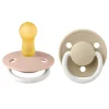 Bibs De Lux 2-Pack, Latex Pacifier, Size 2, Blush GLOW/Vanilla GLOW