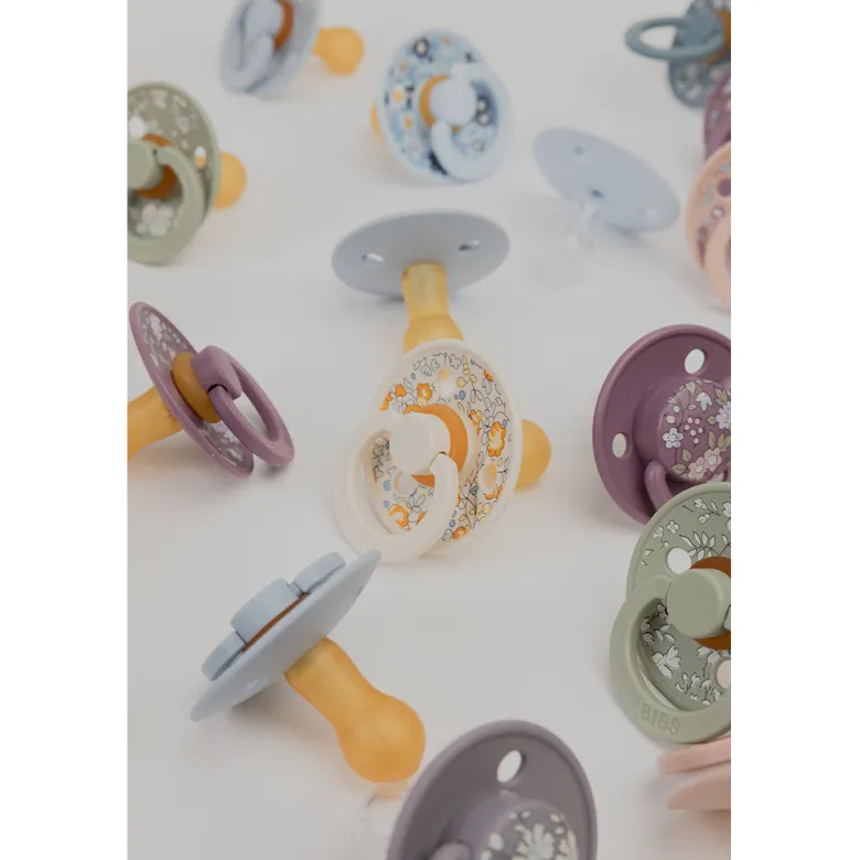 Bibs Liberty De Lux, 2-Pack, Silicone Pacifier, One-Size - Capel - Sage Mix